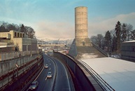 Erweiterungsbauten A2/6, Umweltlüftungskamin Tunnel Spier Ost, 2001.