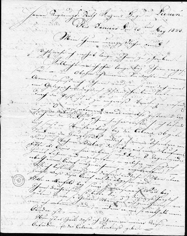 Brief Franz Hunkeler