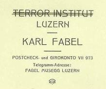 Briefkopf Terror Institut Luzern