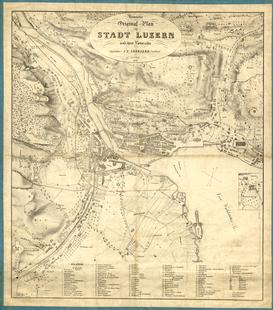 Stadtplan Luzern 1840