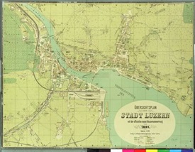 Stadtplan Luzern 1890