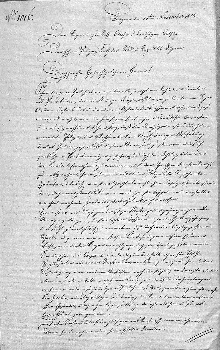 Beschwerde von Regierungsrat Göldli über die Fahrenden im Kanton Luzern, 1815