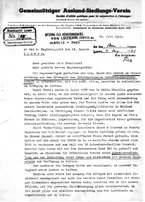 Unterstützungsgesuch des Gemeinnützigen Ausland-Siedlungs-Vereins, 1943